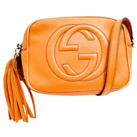783524BQ (S6) Gucci Crossbody Bag Brown Leather - Picture 1 of 9